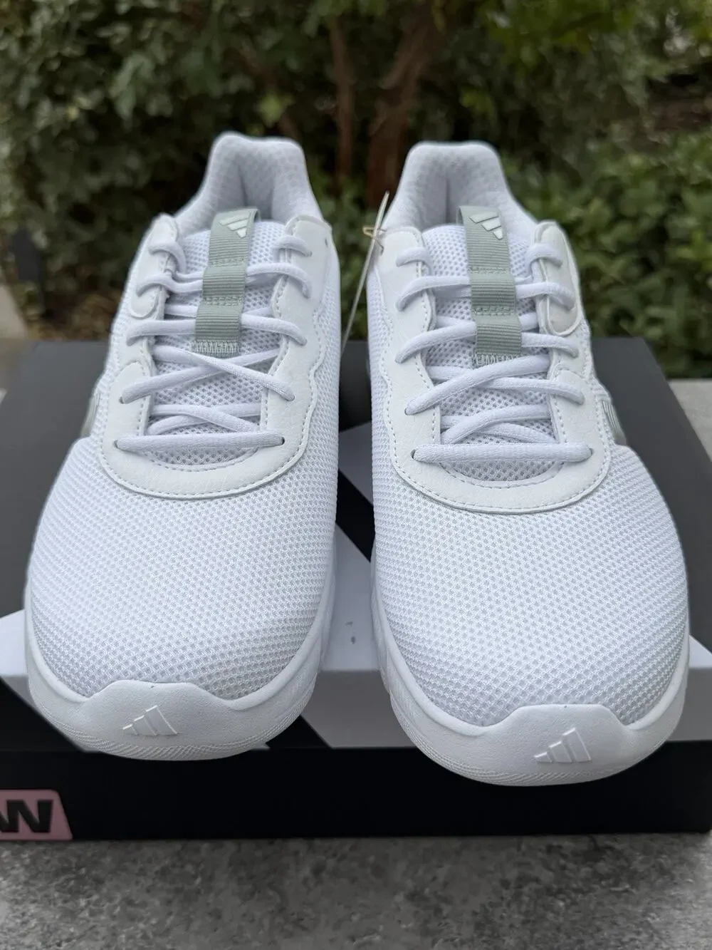 ADIDAS Cloudfoam Flex Laces Shoes Sneaker Women's Sz 10 White Wide Fit Width NWT
